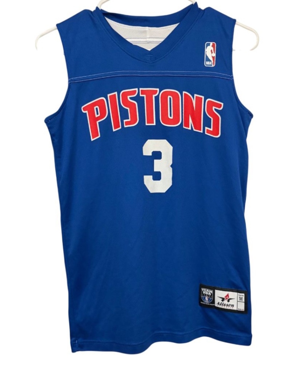 Youth NBA Alleson Athletic Detroit Pistons #3 Blue Jersey
